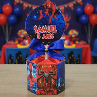 kit 10 Unidades Centro de Mesa Homem Aranha Personalizado Chá Aniversário Festa em Oferta na Shopee