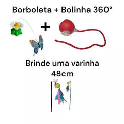 Brinquedo interativo para gatos - Borboleta giratória
