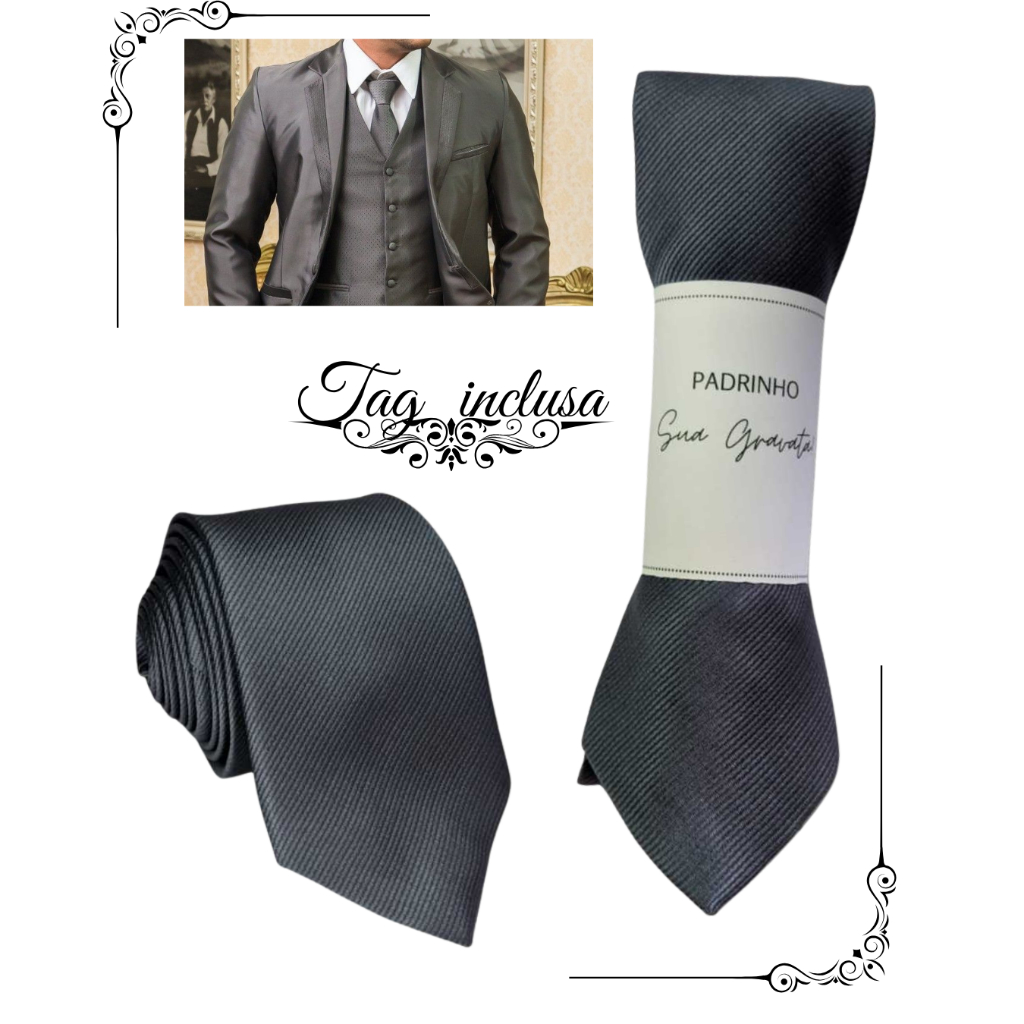 Kit 1 a 4 Gravata Chumbo para Padrinhos Casamento em Oferta na Shopee