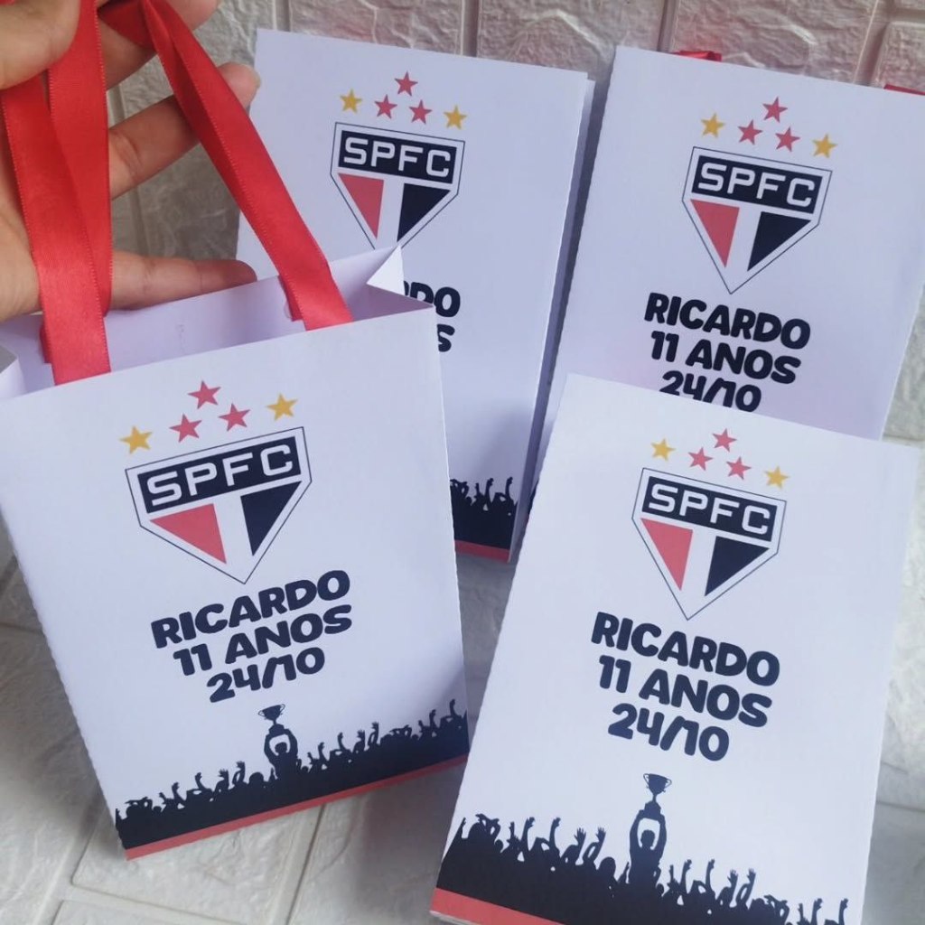 Sacolinha  Personalizada para Lembrancinha São Paulo / Sacolinha Surpresa Lembrancinha