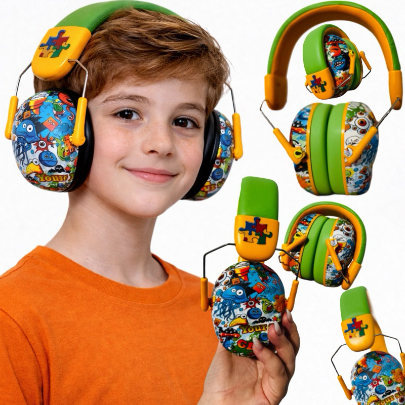 Abafador Autismo 32 DB  Infantil Fone Protetor de Som Ouvido Auricular Ruido Super Confortavel Tdah Tea Autista