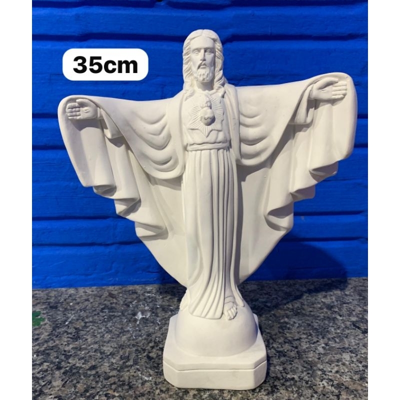 Imagem Oxalá / Cristo Redentor 35 em gesso cru