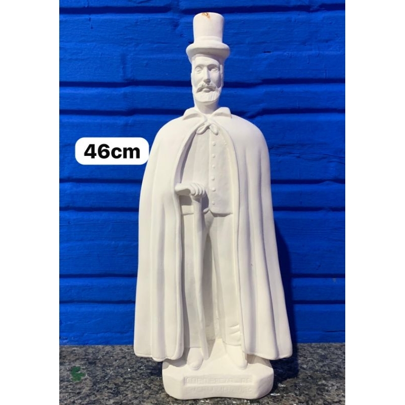 Imagem Exu Capa Preta da 7 encruzilhadas 46cm em gesso cru