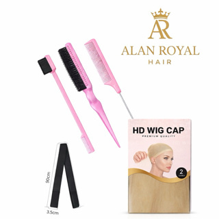 Kit de Acessórios Para Cuidados 3un Pentes + 2un Wig Cap HD +1un Faixa Hair Grip Velcro em Oferta na Shopee