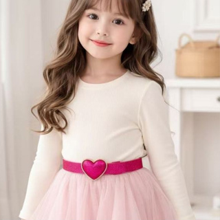 Cinto  Infantil Fivela Coração Com brilhando em Oferta na Shopee