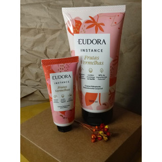 Eudora Instance Frutas Vermelhas: Loção Hidratante 180ml + Creme para Mãos 30g Original
