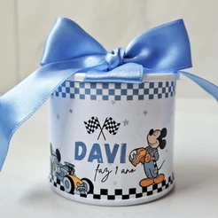 Kit mini tubolatas personalizadas 5x6 Mickey piloto - chá de bebê, lembrancinhas maternidade, batizado, aniversário