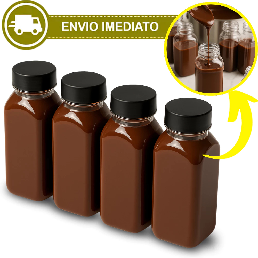 30x Garrafas 300ml Chocolate, Açai, Molhos e Bebidas Artesanais + Envio Imediato