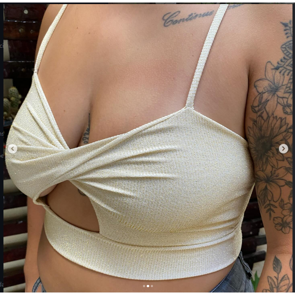 Cropped Brilhante Dourado – Feminino | Veste G