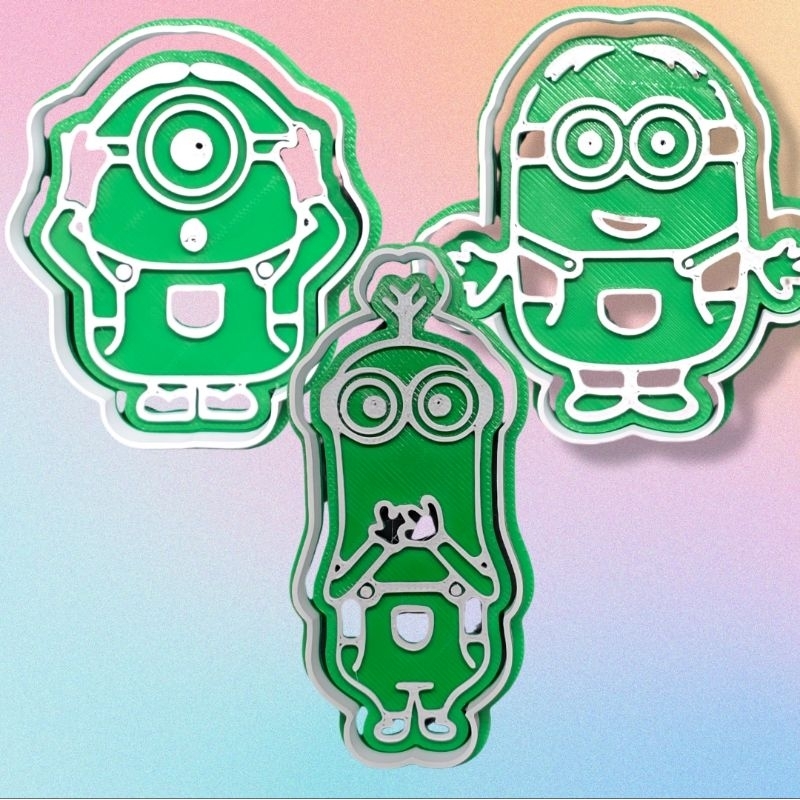 Kit cortador de biscoito / pasta americana personagens Minions.