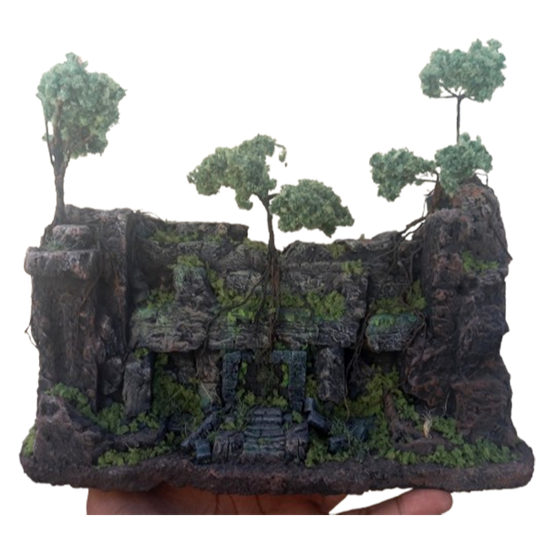 Diorama Castelo Medieval RPG Cenário D&D Wargame Base Terreno Miniaturas