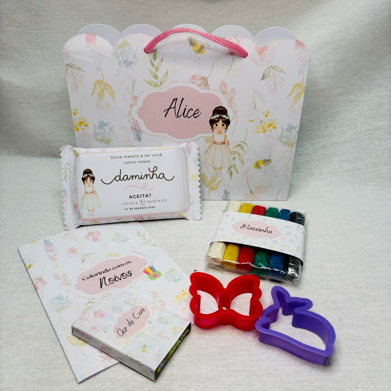 Convite para daminha e/ou Pajem de casamento/ Sacola infantil em Oferta na Shopee