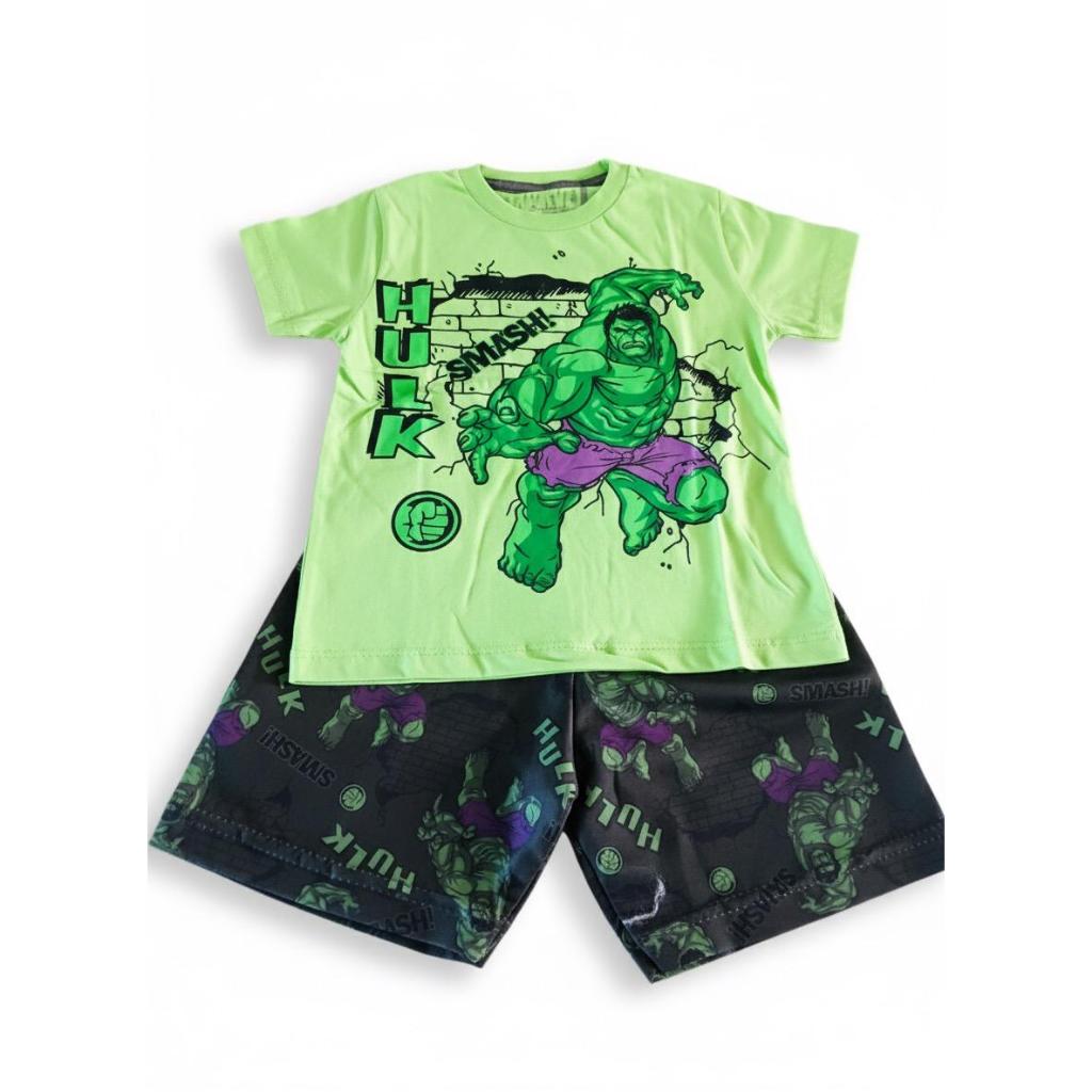 Conjunto Masculino Infantil 100% Algodão Menino | Camiseta e Bermuda 2 a 12 Anos | Moda Infantil