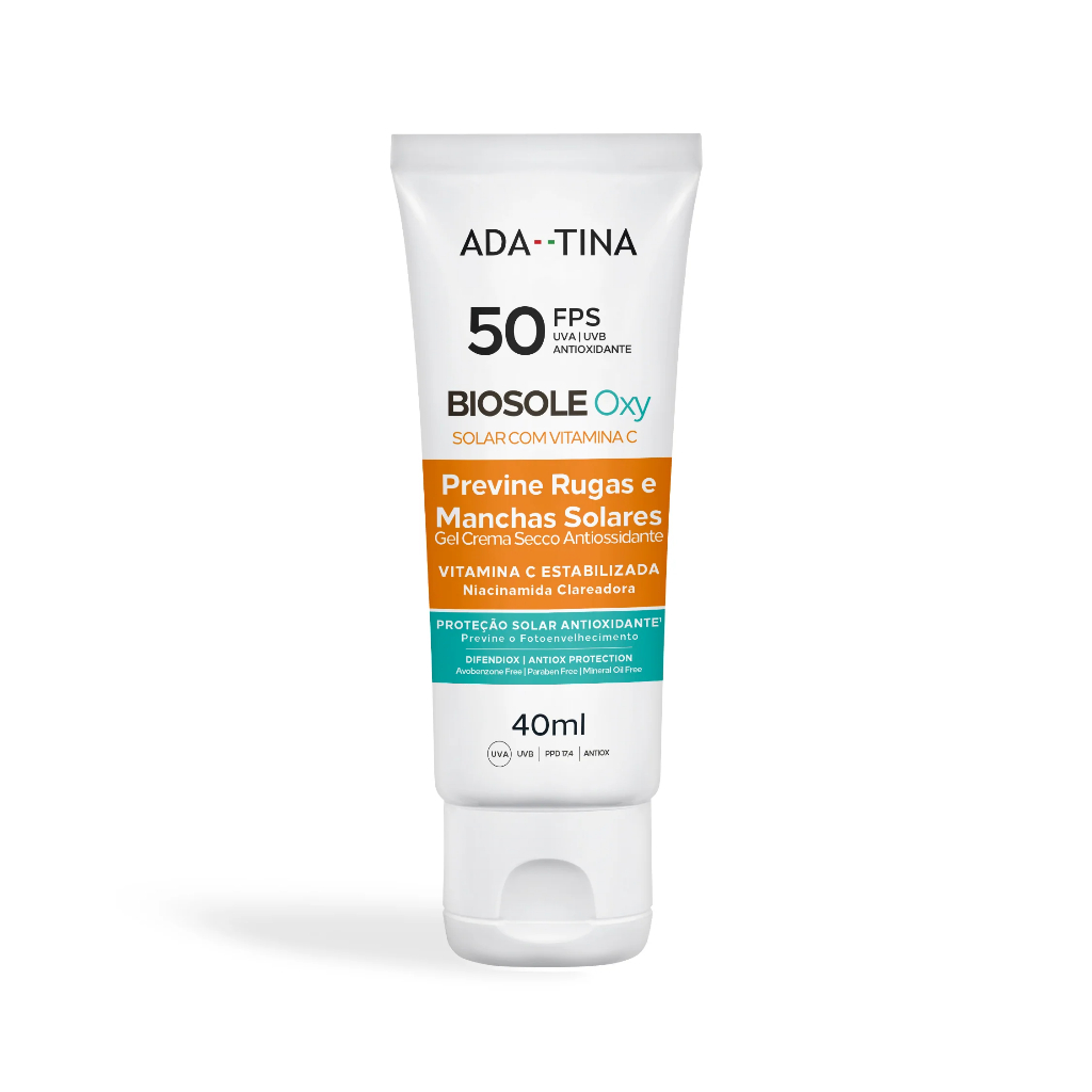 Ada Tina Biosole Oxy FPS 50 - Protetor Solar Antioxidante 40ml