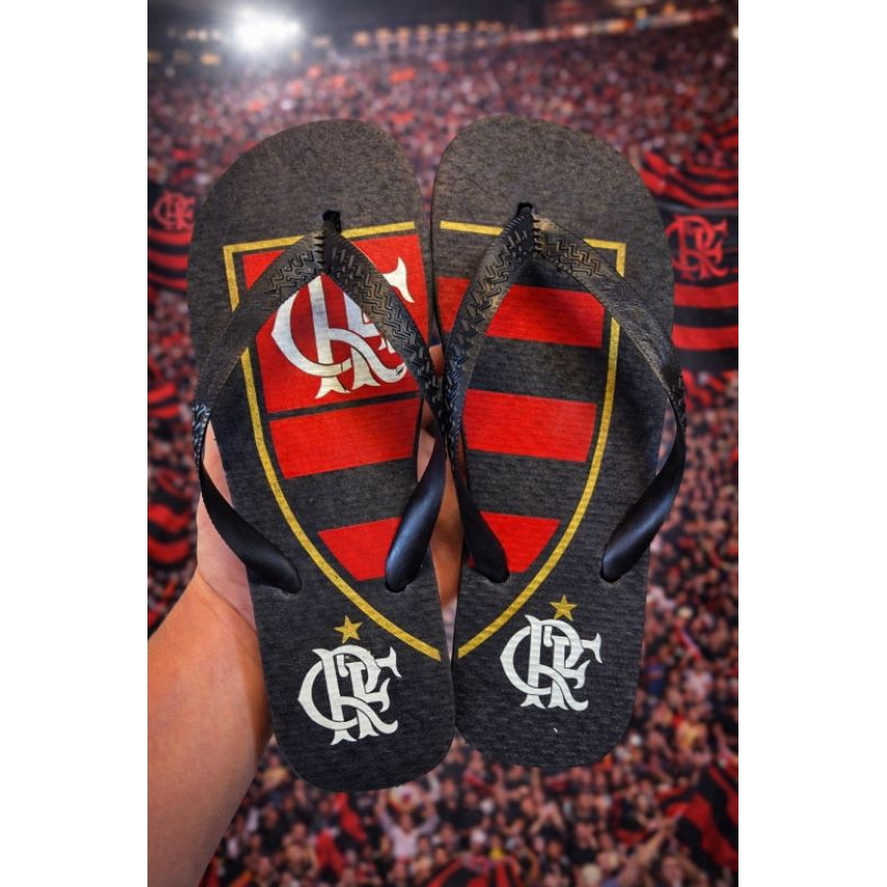 chinelo masculino adulto correia grossa do seu time do coração