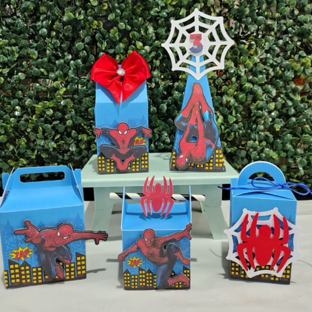 Kit Homem Aranha + BRINDE | Kit Caixas Homem Aranha | Lembrancinha de Festa Homem Aranha | Aniversário