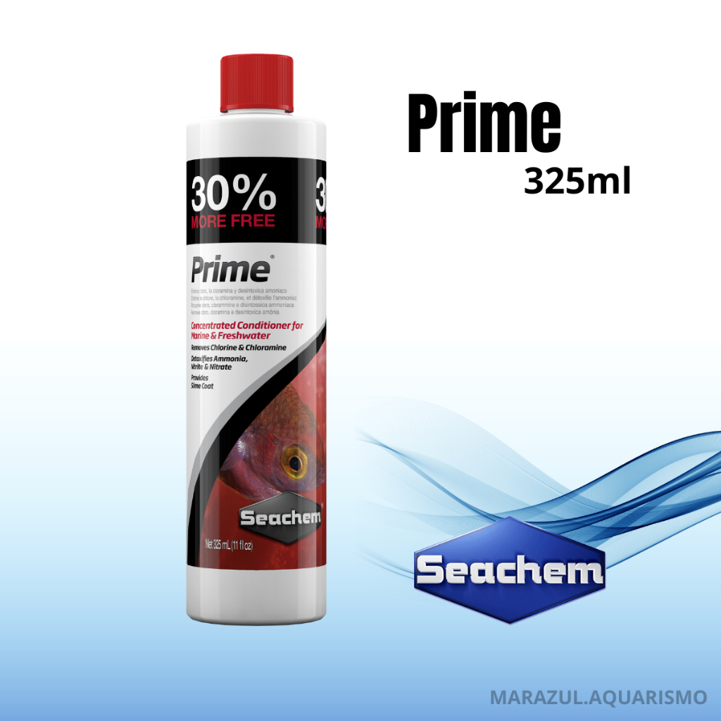 Seachem Prime 325ml - Removedor de Cloro, Amônia, Nitrito E Nitrato