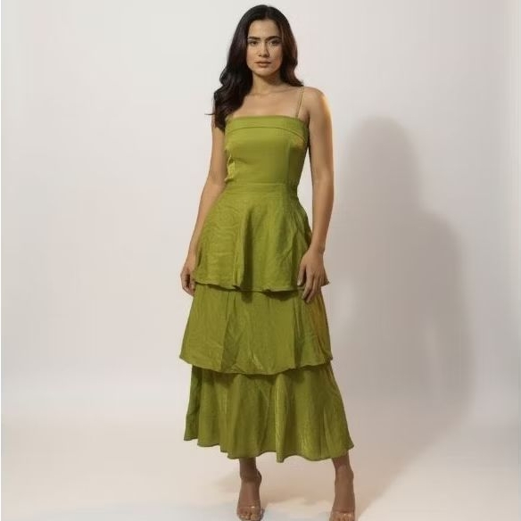 Vestido Feminino Babado Vestido Elegante Vestido Festas Vestido Social Formatura