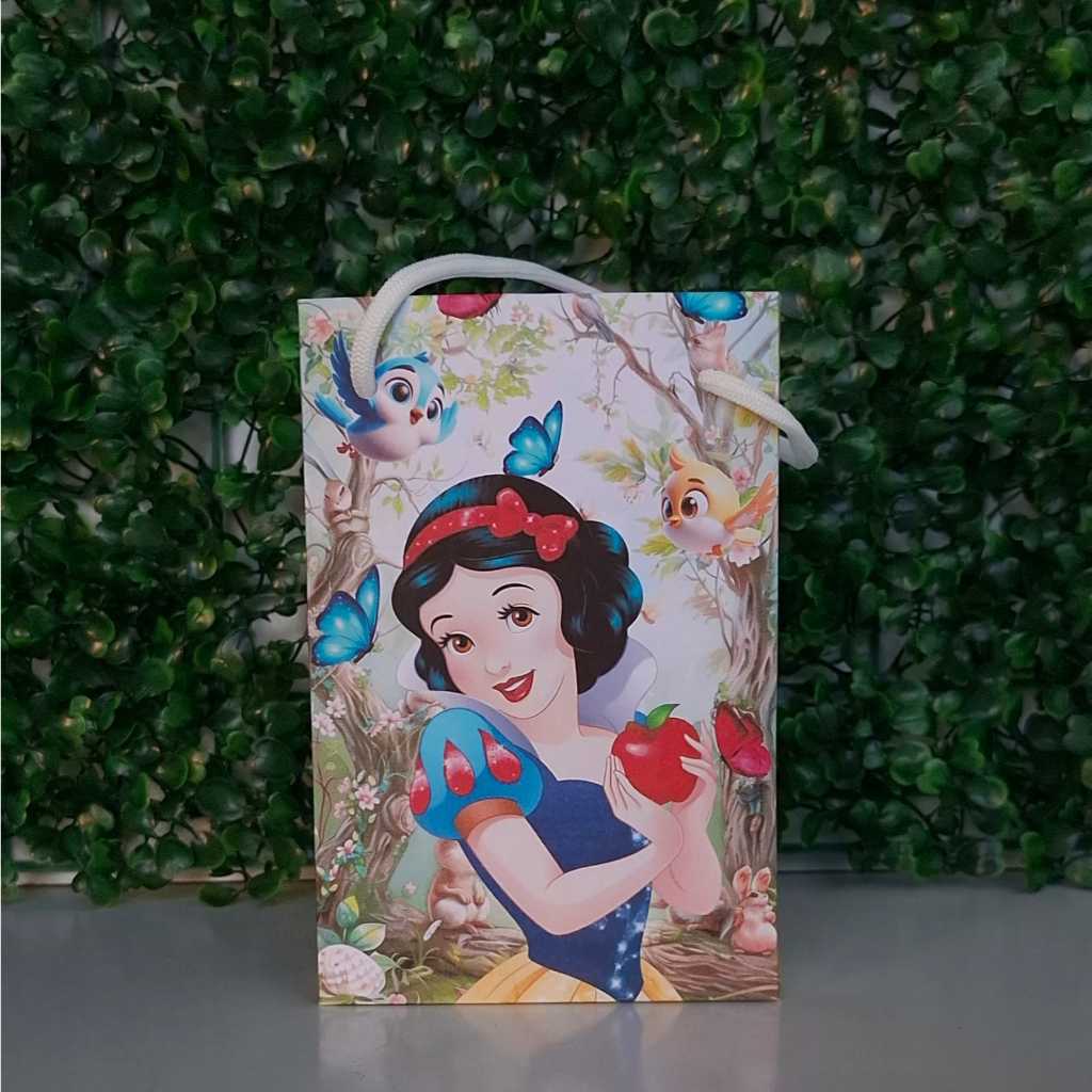 Sacolinha Personalizada Branca de Neve (P) para Festa Lembrancinhas Aniversário