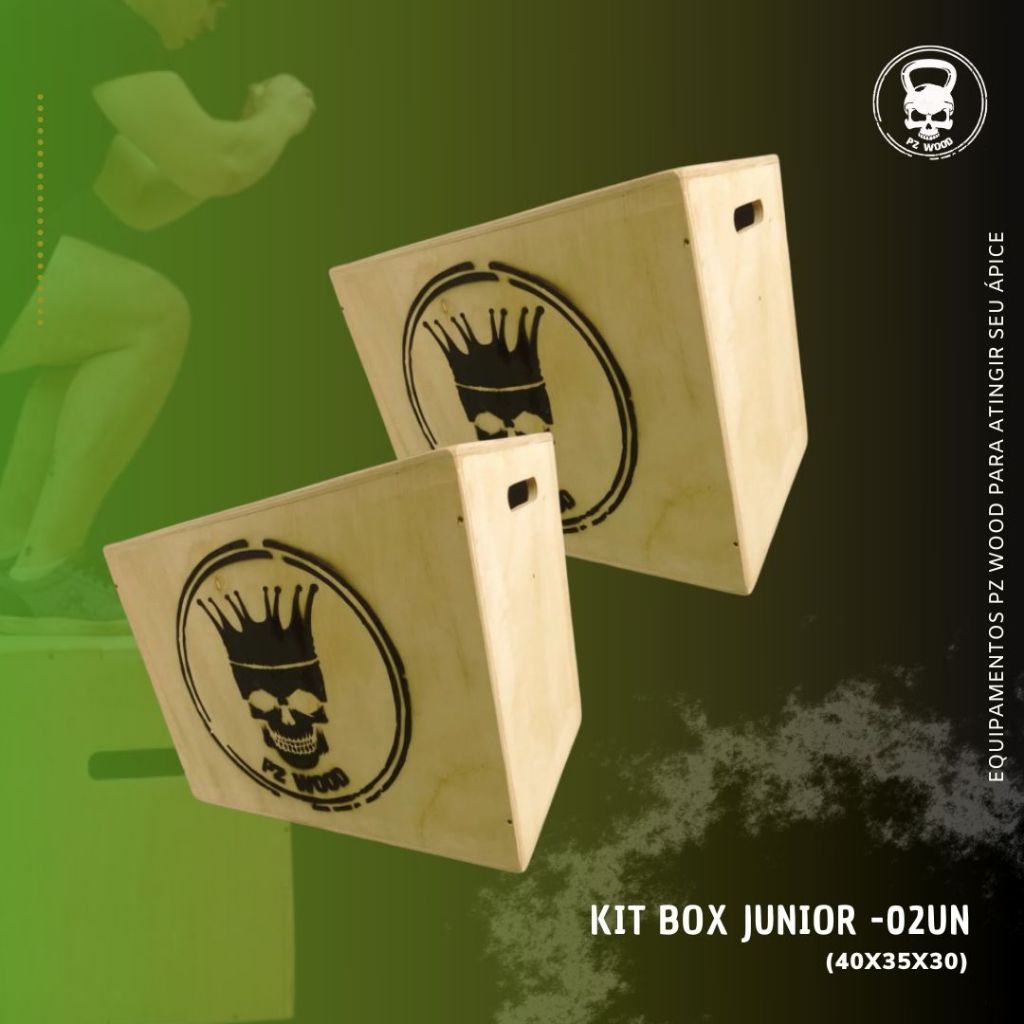 KIT Jump Box 12" Junior- Caixa Box Jump 40x35x30 - Caixa de Salto/Pequena 02UN