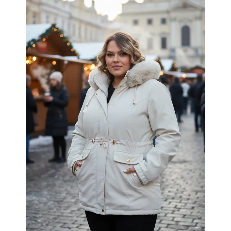 Sobretudo Plusise Casaco Parka Forrada Frio Intenso Peludo Neve