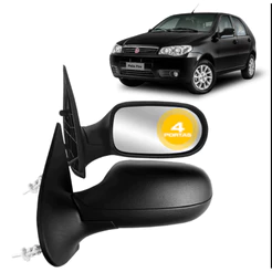 Retrovisor Palio 2004/2010 4 portas Com Controle Motorista e Passageiro