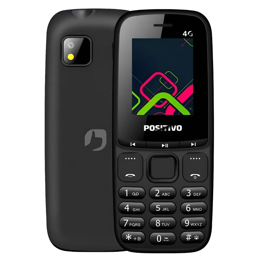 Celular Positivo P26 4G Preto Original Rádio Fm Dual Sim ORIGINAL Celular para Idoso ORIGINAL