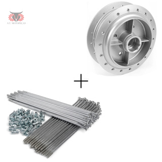 Kit Cubo De Roda Traseira Ybr 125 Ybr Factor 125 2000 Até 2016  + Jogo Raio 4mm Cromado em Oferta na Shopee