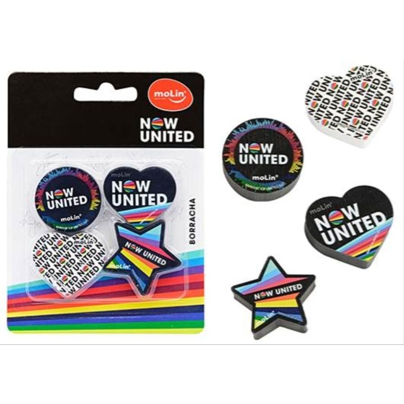 Kit 4 Borrachas Now United - Molin
