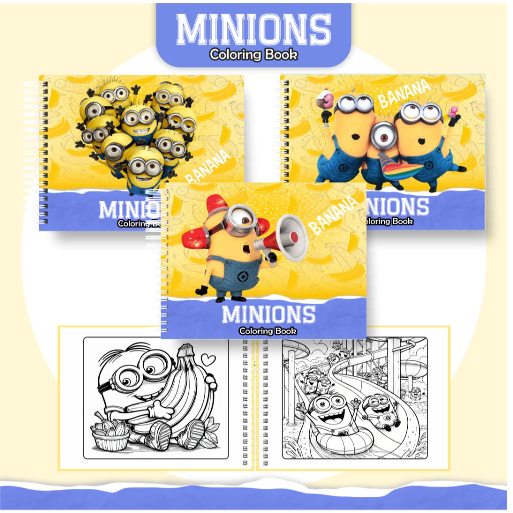 Livro de Colorir Folha GROSSA 180g MINIONS 50 Páginas / PROMOÇÃO