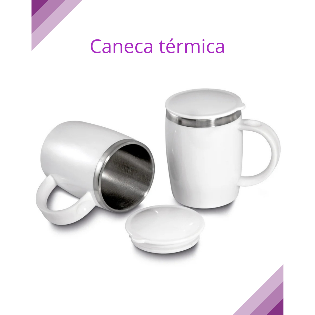 Caneca Térmica Aço Inox 400ml Para Amantes de Café - Design Moderno com Tampa Vedada
