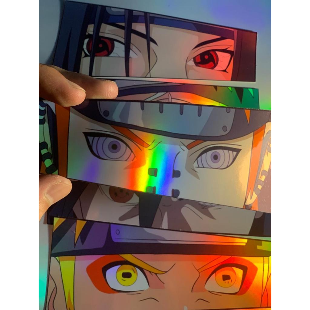Adesivos Holografico Naruto Anime Ninja Naruto Kakashi itachi Pain sasuke Vinil Decorativo