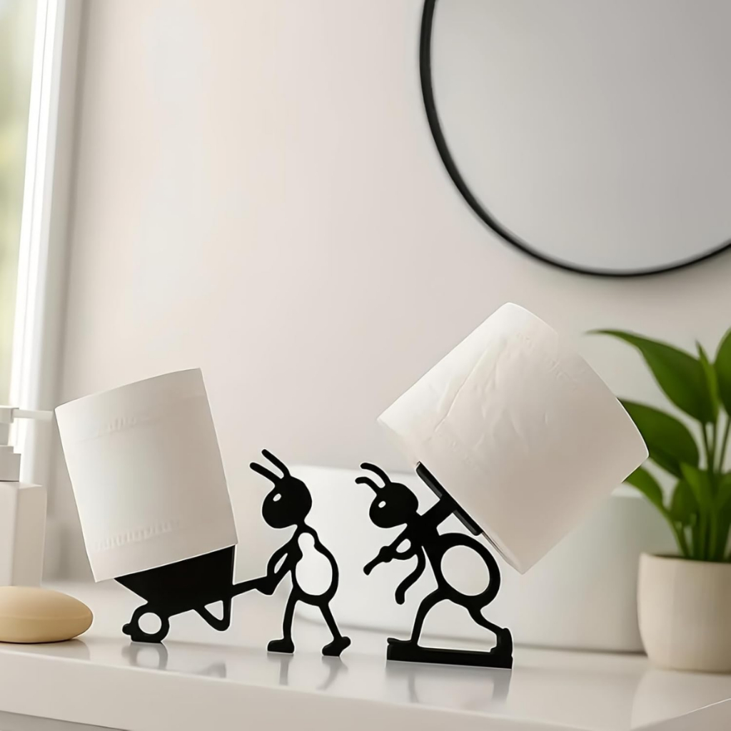 Suporte Papel Higiênico Formigas Porta Papel Higienico Criativo para Banheiro Moderno, Decoração