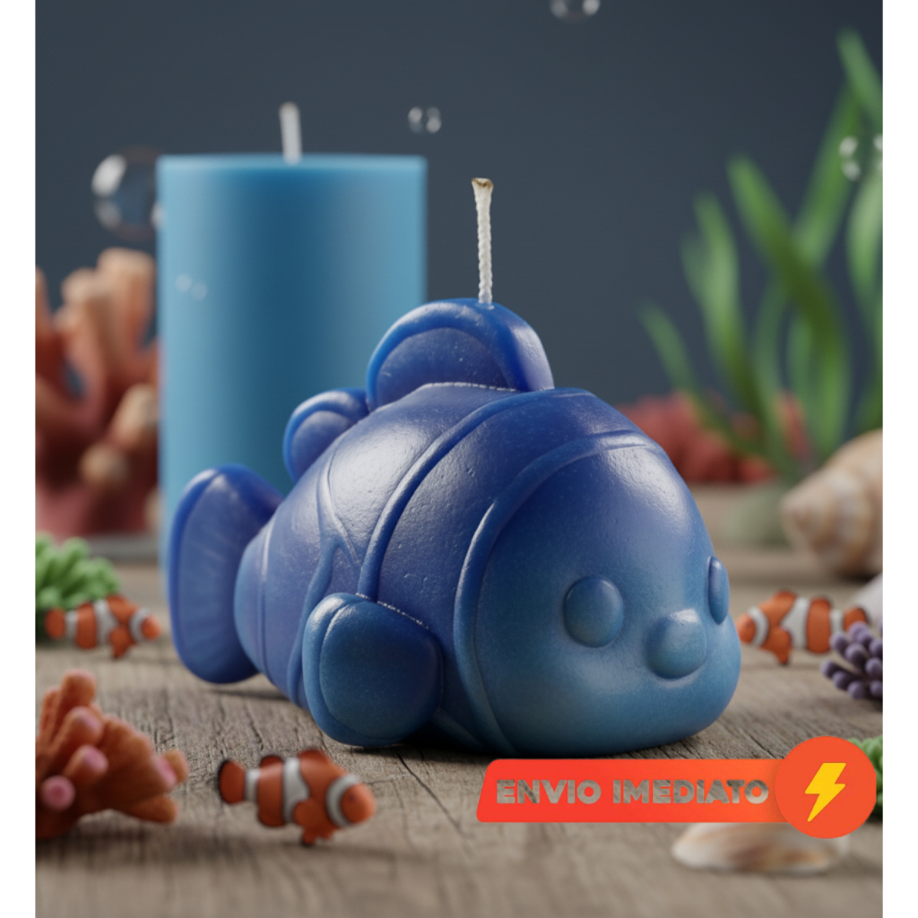Molde de Silicone - Peixe Palhaço Nemoo Sabonete Vela Resina Biscuit