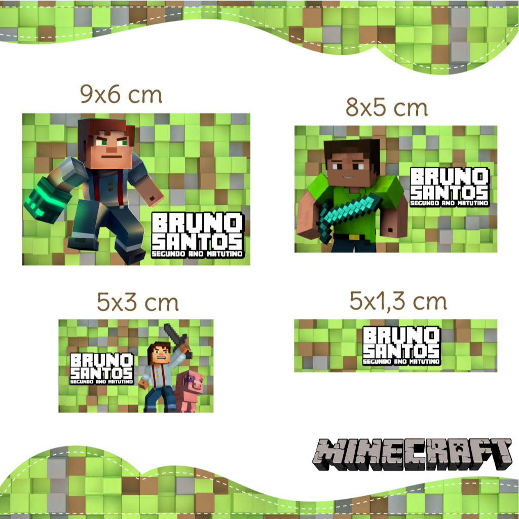 Adesivos Personalizados Minecraft: Onde Comprar | BuscaProdutos