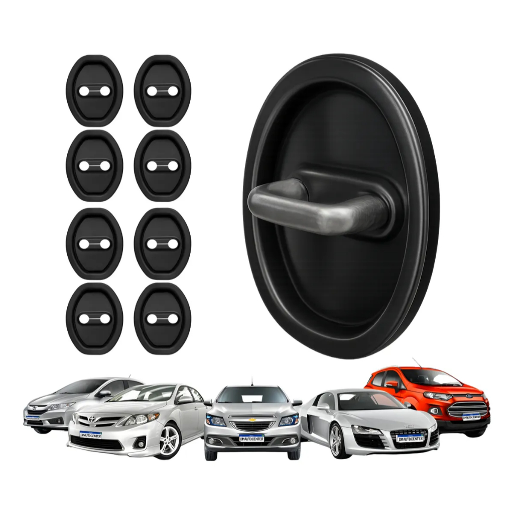 Kit com 8 Almofada Protetora Fechadura Porta De Carro Universal Capa Protetora Protetor de Fechadura