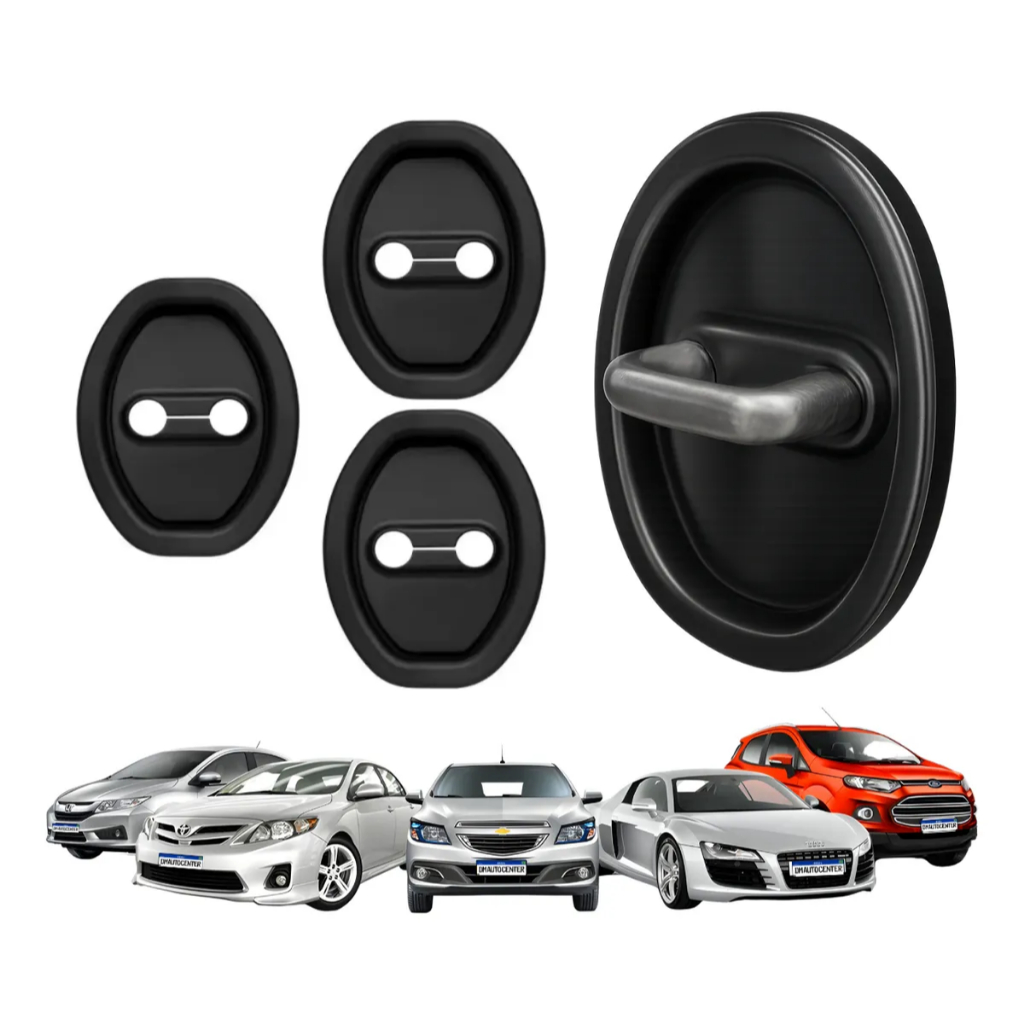 Kit com 3 Almofada Protetora Fechadura Porta De Carro Trinco de Porta Uber Taxi Universal Premium DM