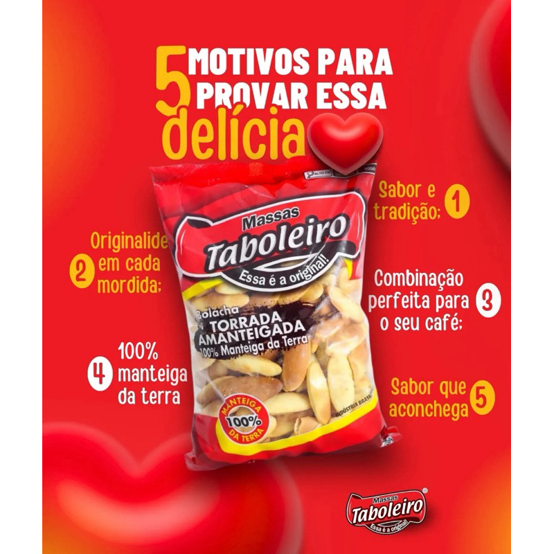 Bolacha Taboleiro Torrada Amanteigada – 100% Manteiga da Terra 5unidades ou 10 unidades