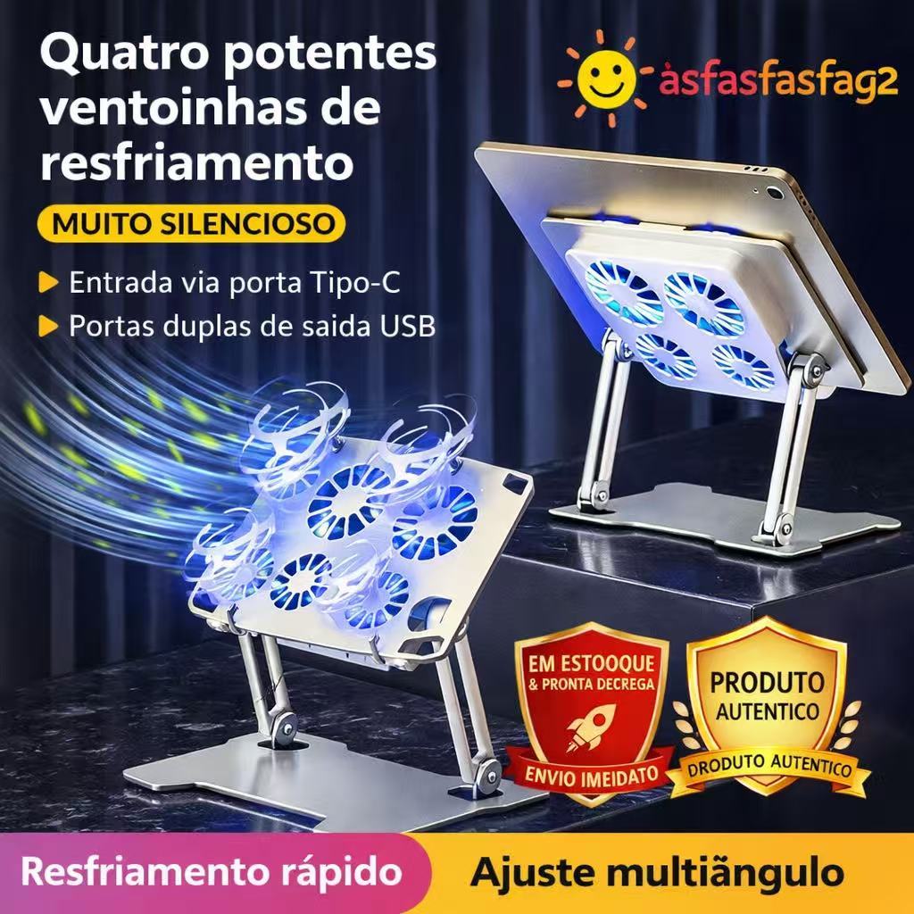 Suporte Cooler para Tablet Ventoinha Silenciosa de Alumínio Semicondor para Jogos PUBG iPad eSports FOR iPod