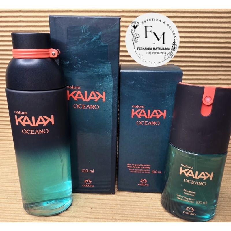 Kit Kaiak Oceano Feminino Natura | Presente Fresco e Sofisticado