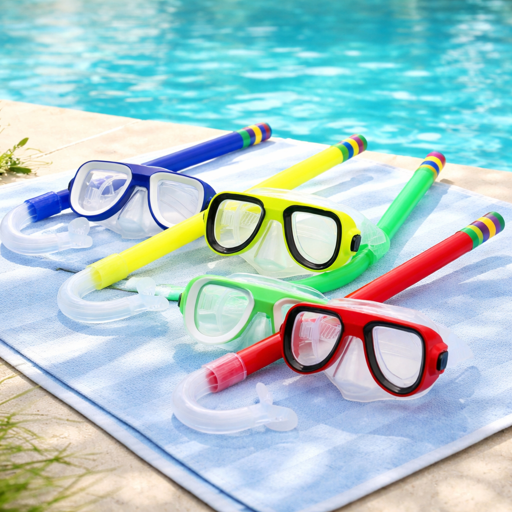 Kit Mergulho Máscara E Snorkel Infantil Piscina Praia Férias