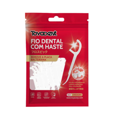 ToyaDent Fio Dental Adulto Kit 50 unidades para uma Limpeza Eficaz - PRONTA-ENTREGA