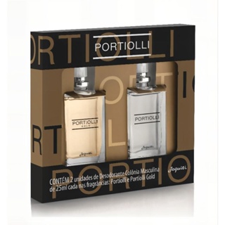 Estojo Desodorante Colônia Masculina Jequiti Portiolli e Portiolli Gold Alta Fixação - 2 Itens em Oferta na Shopee