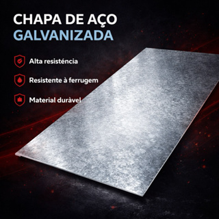 QUEIMA DE ESTOQUE: CHAPA GALVANIZADA DE 2MM DE ESPESSURA 30X30CM Super Resistente em Oferta na Shopee