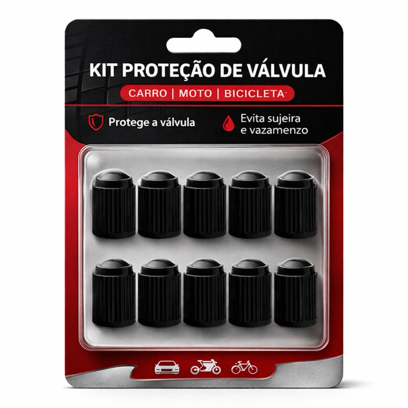 Kit 10 Tampinhas de Bico de Pneu – Universal, Resistente e Ideal para Carros, Motos e Bikes em Oferta na Shopee