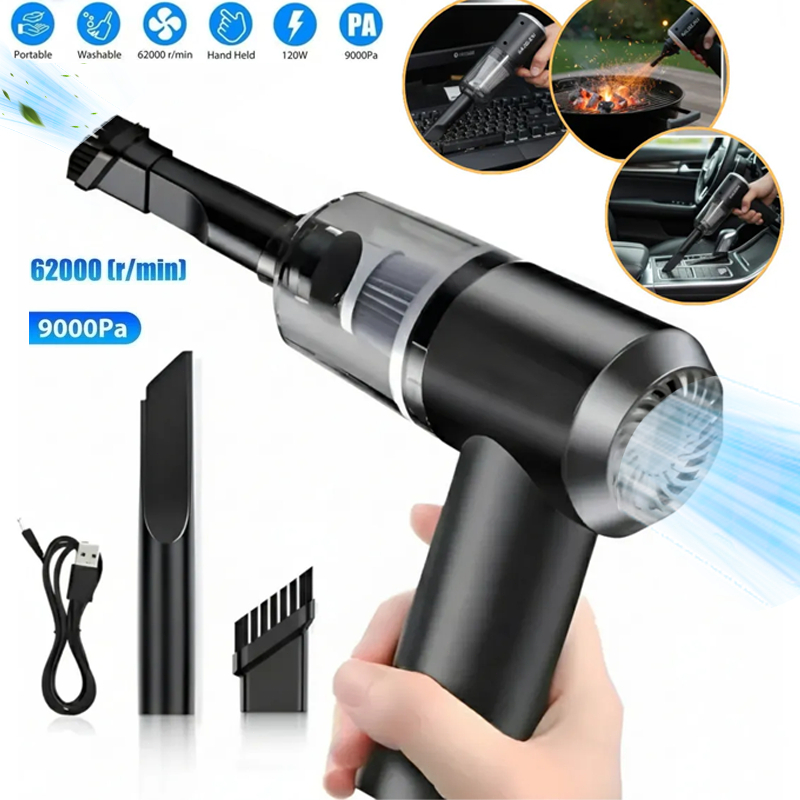 Alta Potência Aspirador e soprador De pó sem fio Portátil Potente 5 em1 para Automotivo/Carro e Casa em Oferta na Shopee