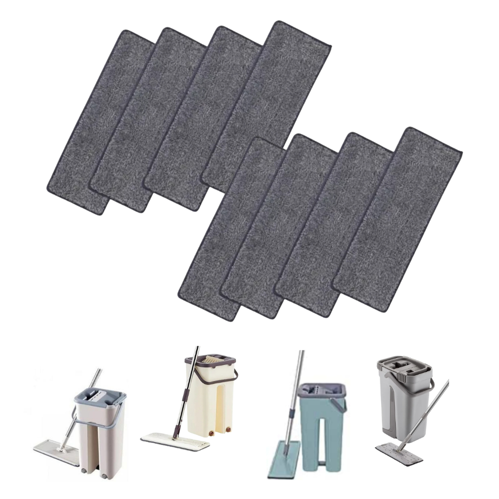 Kit 5/10 Unidades de Refil Flat Mop Kit Esfregão Vassoura Mágica -B02 em Oferta na Shopee