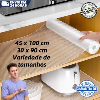 Forro Antiderrapante Para ArmáRio, Gaveta, Geladeira E Guarda Roupas- Transparente /0,45 …