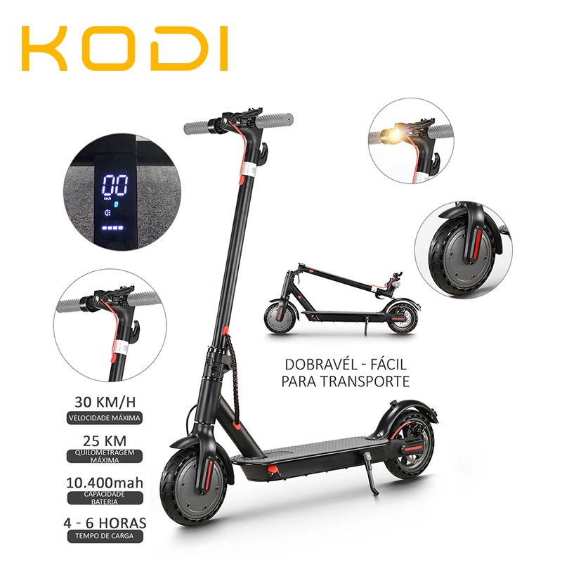 Patinete Elétrico Profissional 350W - Suporta 150kg, Rodando 30km - Velocidade 25km/h -V6 em Oferta na Shopee