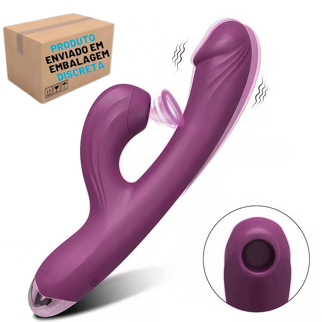 Vibrador Feminino Automático com Sucção e Vibração Silenciosa | 10 Modos | Prazer Intenso e Discreto